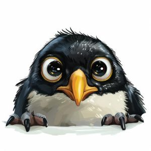 Schattige Pinguïn Kijkt Je Aan!