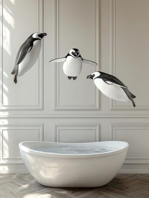 Vrolijke Pinguïns in de Lucht!
