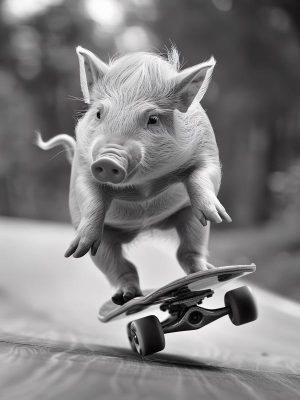 Skateboardende Varkenspret!