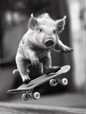 Skateboardende Varkentjes!