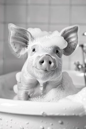 Schattig Badschweinkje