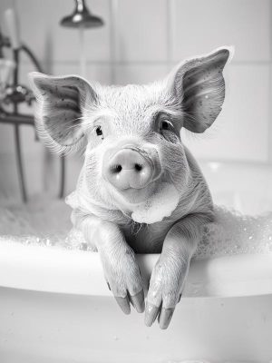 Schattig Badschweintje!