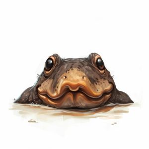 Schattige Kikker Met Een Glimlach