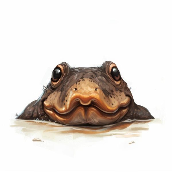 Schattige Kikker Met Een Glimlach