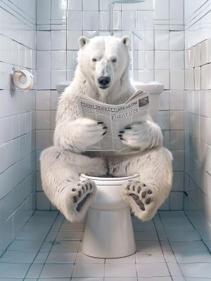 Berenleven op het toilet