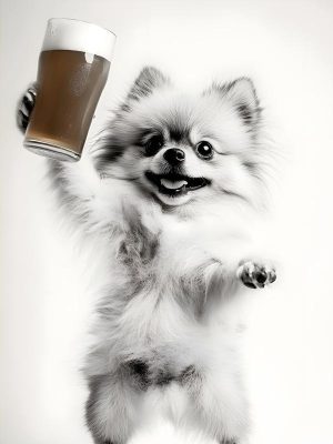 Proost met deze schattige hond!