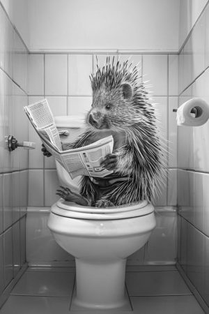 Prikkelende Porcupine op de Pot!