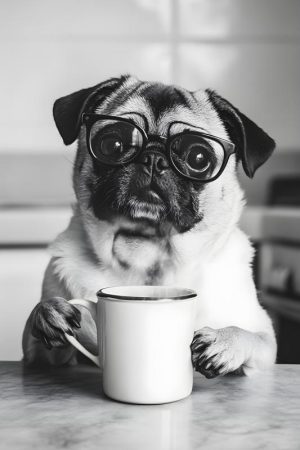 Chillende Pug met Koekje!
