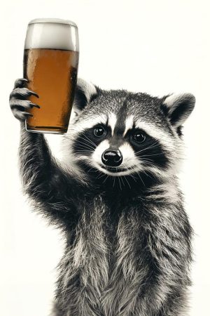 Proost met deze leuke wasbeer!