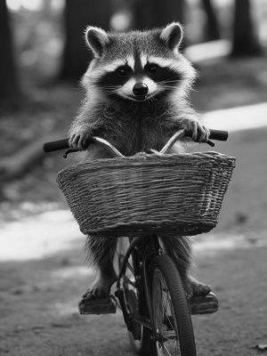 Fietsen met de wasbeer!