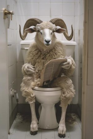 Schapen in de WC