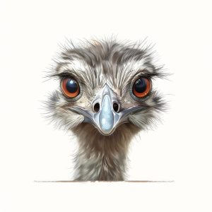 Ostrich met een Glimlach