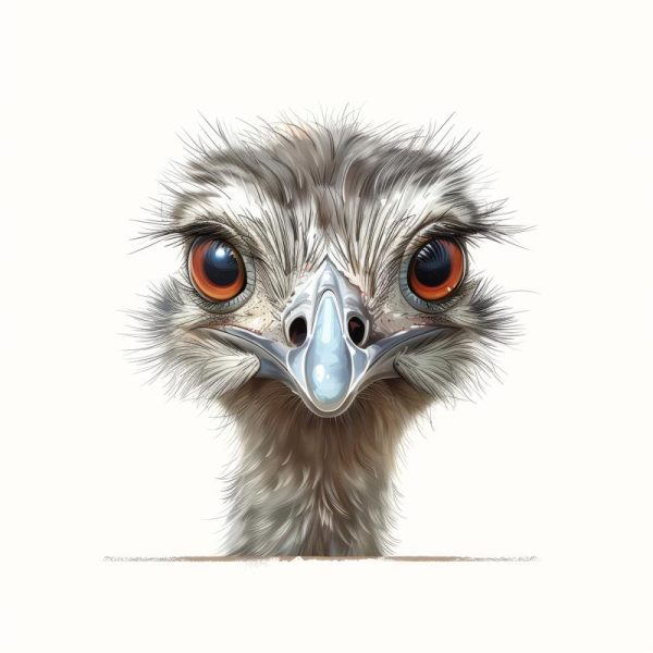 Ostrich met een Glimlach
