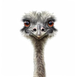 Schattige Struisvogel Glimlach