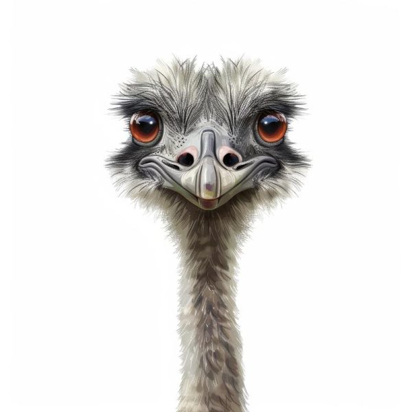 Schattige Struisvogel Glimlach