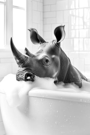 Rimpelzoete rust voor de neushoorn