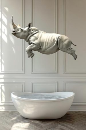 Vliegende Neushoorn: Een Sprankje Fantasie