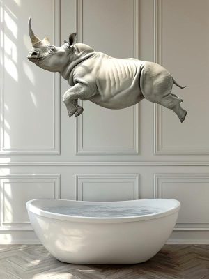 Vliegende Neushoorn: Een Speelse Twist!