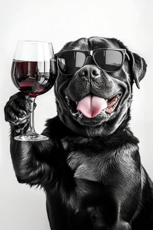 Proost met deze coole hond!