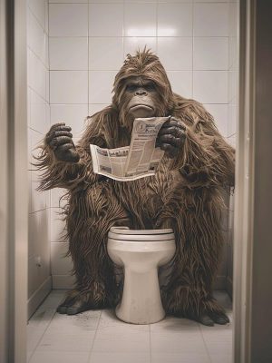 Gorilla op de Pot