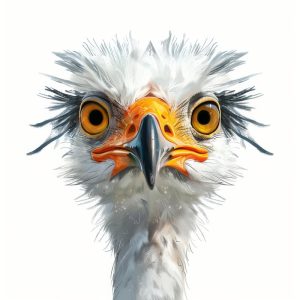 Kijk eens naar die mooie struisvogel!