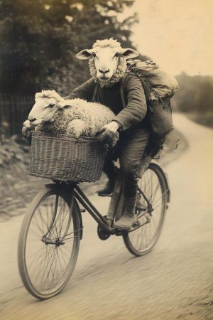 Fietsende Schapenpret!