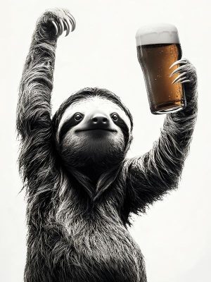 Feestende Luiaard!