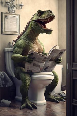 Dino in de Badkamer!