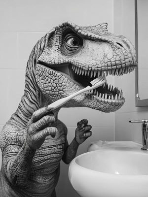 Dino met Tandenborstel