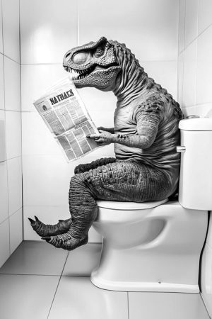 T-Rex op het Toilet