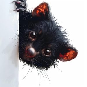 Schattige Muis aan het Gluren