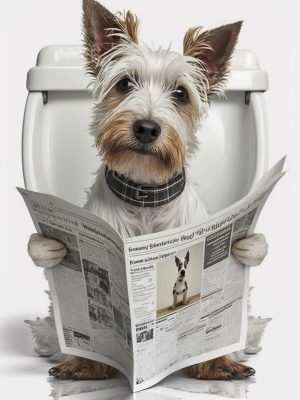 Hond met de krant!