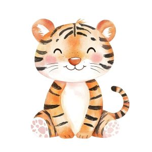 Vrolijke Tigertje voor aan de Wand
