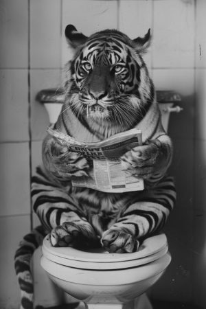 Tijger in de Wc: Een Ongelooflijke Look!