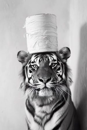 Stoere Tijger met Hoed
