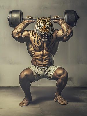 Krachtige Tijger in Actie