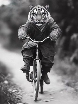 Fietsend Tijger: Een Wild avontuur!