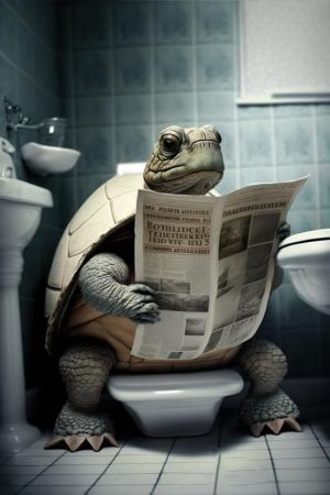 Ontspanning op de wc: de schildpad editie
