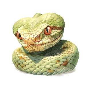 Groene Slang: Een Kunstwerk vol Leven