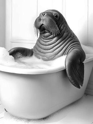 Ontspannen Zeehond in Bad!