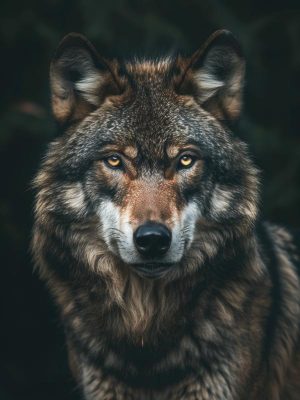 Machtige Wolf in Beeld