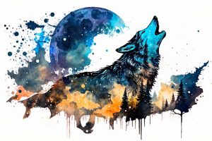 De Huilende Wolf onder de Maan