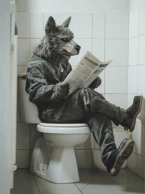 Wolf in de Wc: Een Onverwachte Kijker