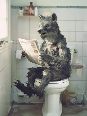Wolf in de Wc