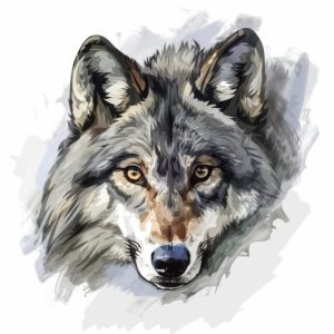 Krachtige Wolf in Actie