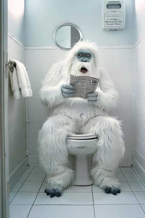 Yeti op het Toilet