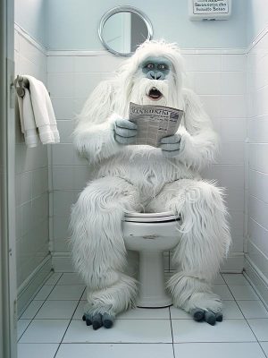 Yeti in de WC: Een Ontspannen Moment