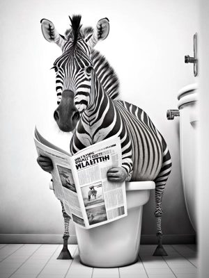 Zebra met een Krantje