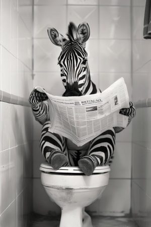 Zebra in de WC: een hilarisch moment!