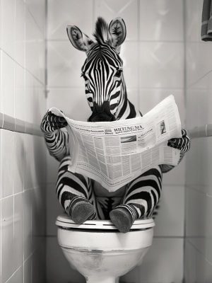 Zebradrama op de WC!